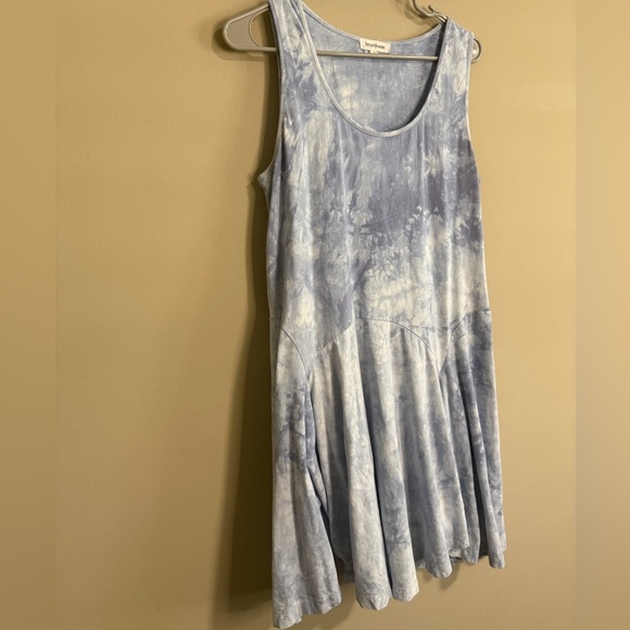 Anthropologie Heartloom Blue Tie-Dye Mini Dress - Picture 2 of 9